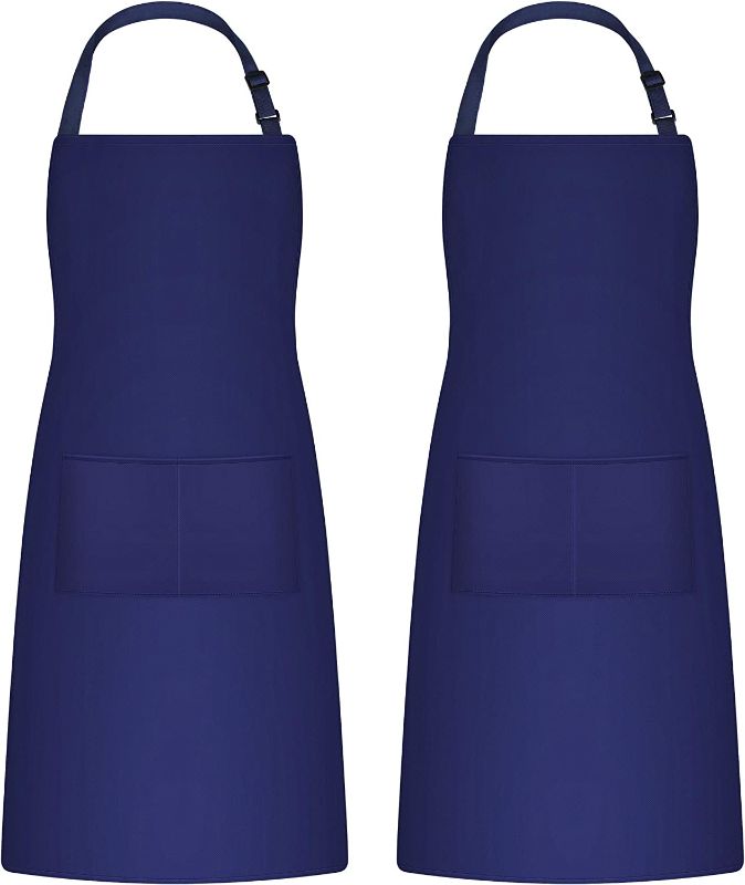 Photo 1 of 12 Pack Bib Apron - Unisex Blue Apron Bulk