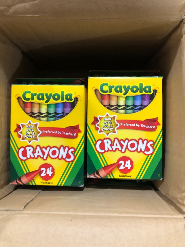 Photo 2 of 24 Pack Crayons, Classic Colors, Crayons For Kids, School Crayons, Assorted Colors - 24 Crayons Per Box - 8 PACK
