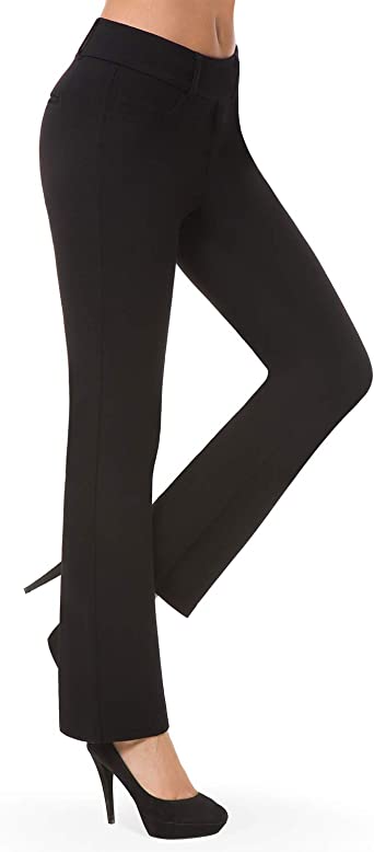 Photo 1 of Balleay Art Women’s Work Pull-On Straight Leg Yoga Dress Pants, Belt Loops, Dress Yoga Pants for Office, Long Workout Pants

Sz - M