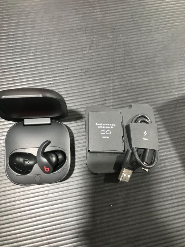 Photo 1 of Beats Fit Pro – True Wireless Noise Cancelling Earbuds – Apple H1 Headphone Chip, Compatible with Apple & Android, Class 1 Bluetooth®, Built-in Microphone, 6 Hours of Listening Time – Black