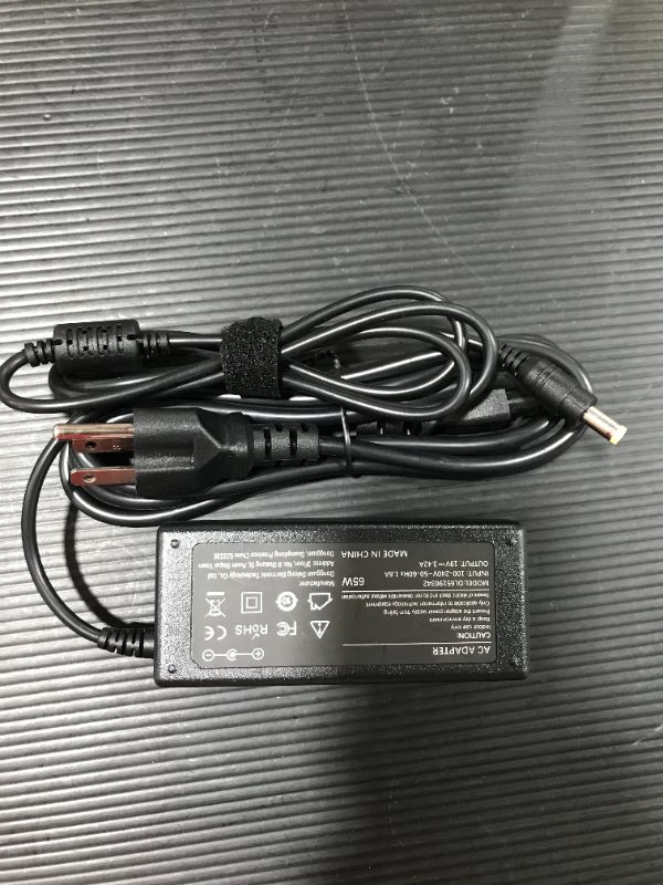 Photo 2 of 19V Adapter Charger for Acer Monitor S202HL S230HL S231HL S232HL H236HL G246HL H276HL G276HL G236HL S240HL S220HQL S271HL H226HQL G226HQL S202HL S241HL HN274H AC Adapter Power Supply with Cord
