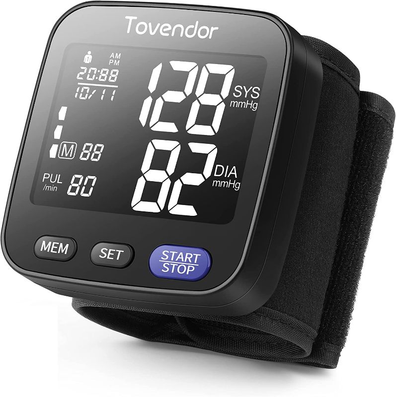 Photo 1 of Tovendor Blood Pressure Monitor, Portable Automatic Digital BP Monitor Irregular Heart Beat Detection with Large Display Screen Adjustable 5.3"-8.5" Cuff for Home Travel Use