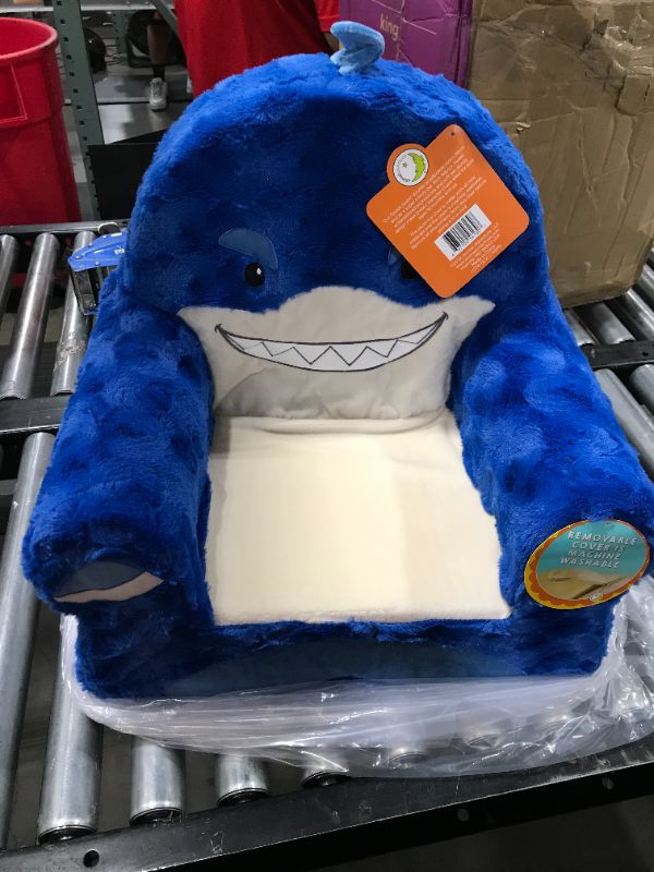 Photo 2 of Animal Adventure Blue Shark Soft Plush Children's Chair, Sweet Seats