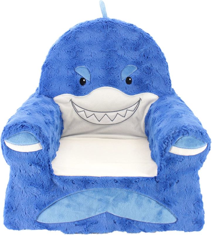 Photo 1 of Animal Adventure Blue Shark Soft Plush Children's Chair, Sweet Seats