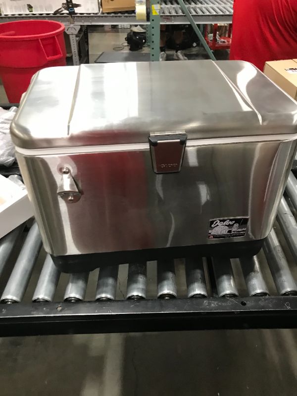 Photo 2 of Igloo 54 Qt Steel Belted Legacy Stainless Steel Cooler with Bottle Opener