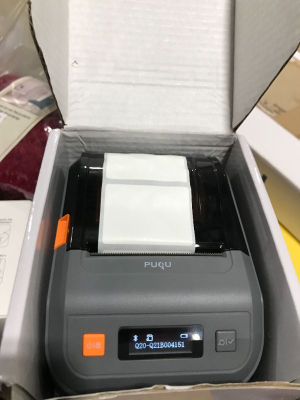 Photo 2 of PUQU AQ20 Label Maker - Portable Label Maker Bluetooth Wireless Thermal Label Printer for Clothing, Jewelry, Retail, Cable, Mailing, Barcode and More, Compatible with Android & iOS System, Black
