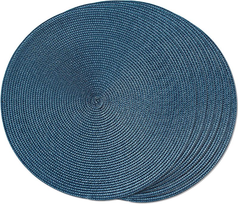 Photo 1 of FunWheat Round Braided Placemats Set of 6 Table Mats 
