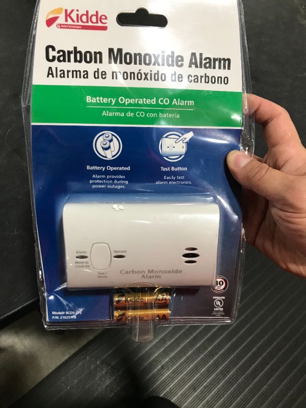 Photo 2 of Kidde Carbon Monoxide Detector, Battery Powered with LED Lights, CO Alarm