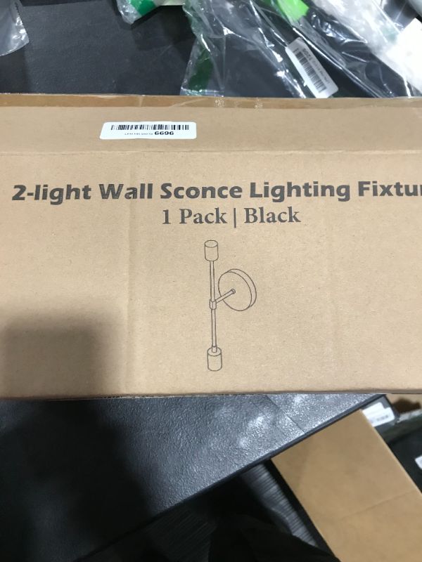 Photo 1 of 2-light wall sconce lighting fixture black 