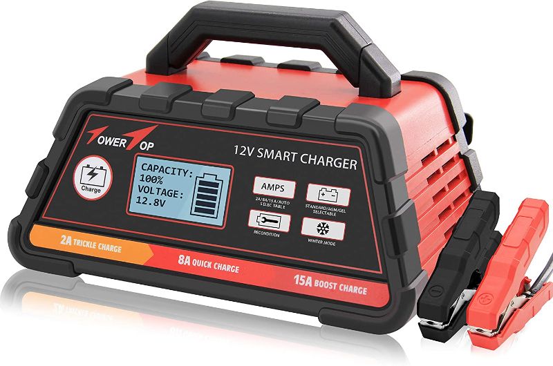 Photo 1 of 2/8/15A 12V Smart Battery Charger/Maintainer Fully Automatic with Winter Mode
