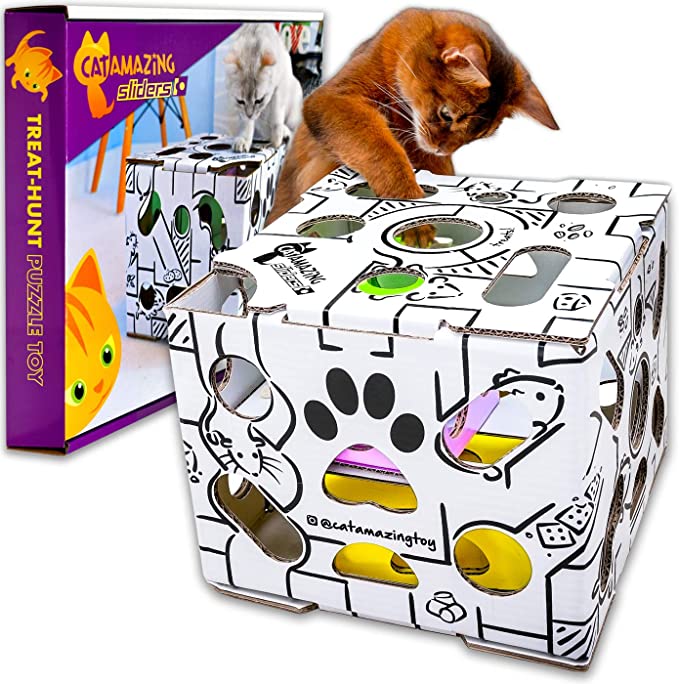 Photo 1 of Cat Amazing Sliders – Interactive Treat Puzzle Cat Toy – Active Food Puzzle Feeder