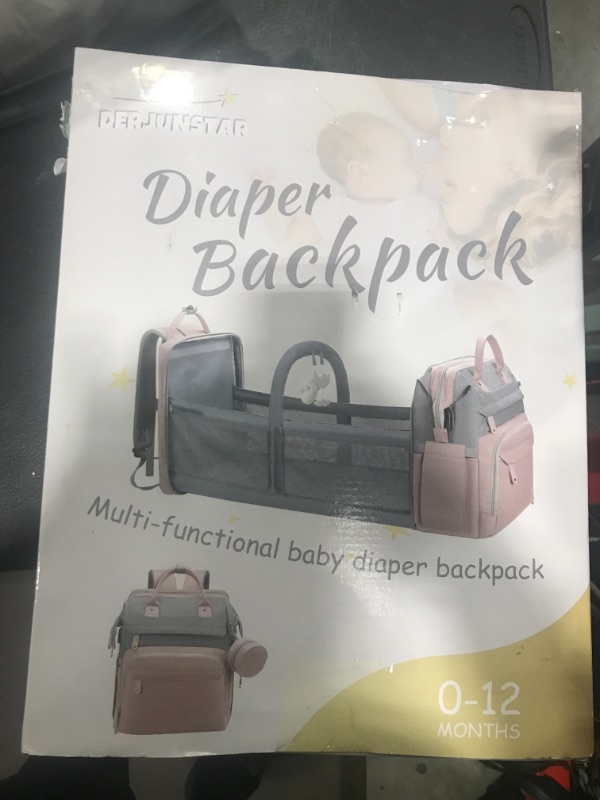 Photo 2 of Diaper Bag Backpack with Changing Station, Baby Bag for Boys & Girls,Waterproof Changing Pad, Sunshade and Toy Bar
