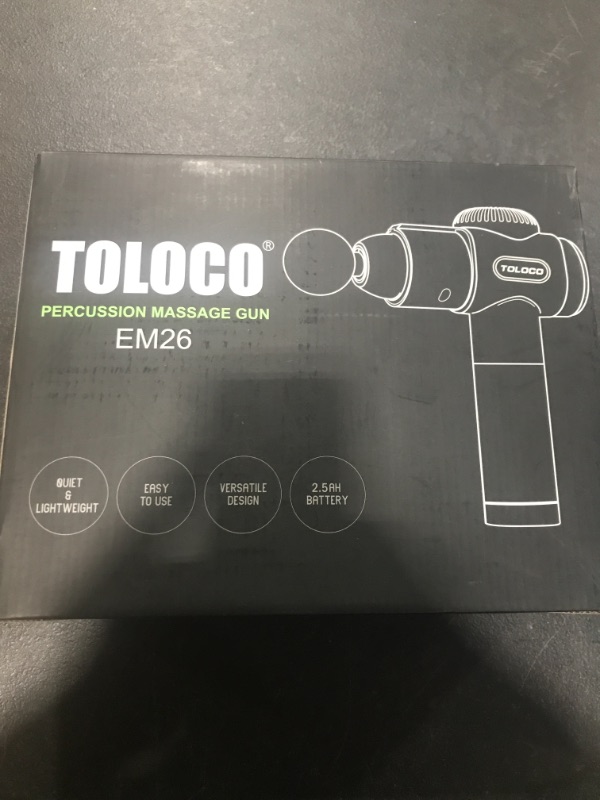 Photo 2 of TOLOCO Massage Gun, Upgrade Percussion Muscle Massage Gun for Athletes, Handheld Deep Tissue Massager, Black
