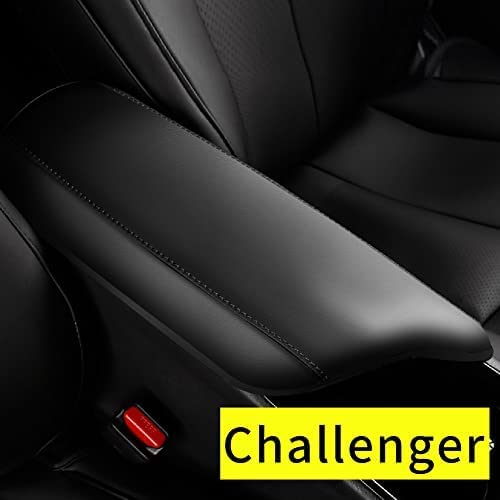 Photo 1 of AOMSAZTO Automotive Center Console Cover for 2022 2021 2020 Dodge Challenger Armrest Cover Seat Box Protector Custom Fit Compatible for Challenger Car Accessories 2014-2019 Black
