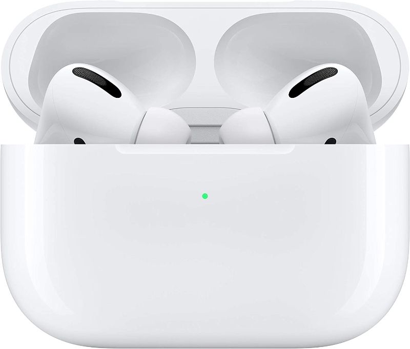 Photo 1 of Apple AirPods Pro Wireless Earbuds with MagSafe Charging Case. Active Noise Cancelling, Transparency Mode, Spatial Audio, Customizable Fit, Sweat and Water Resistant. Bluetooth Headphones for iPhone
