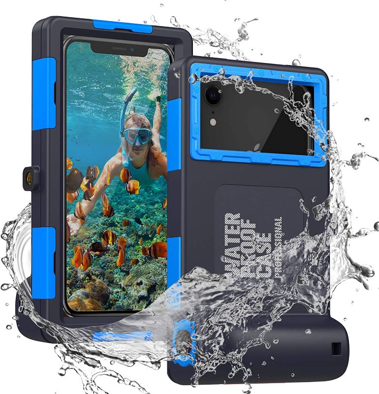 Photo 1 of Diving Phone Case for iPhone 12 12Mini 11Pro Xs and Samsung Galaxy S10 S10+ Note 10 10+, Professional 50ft Waterproof Phone Cover for Outdoor Surfing Swimming Snorkeling Photo Video
