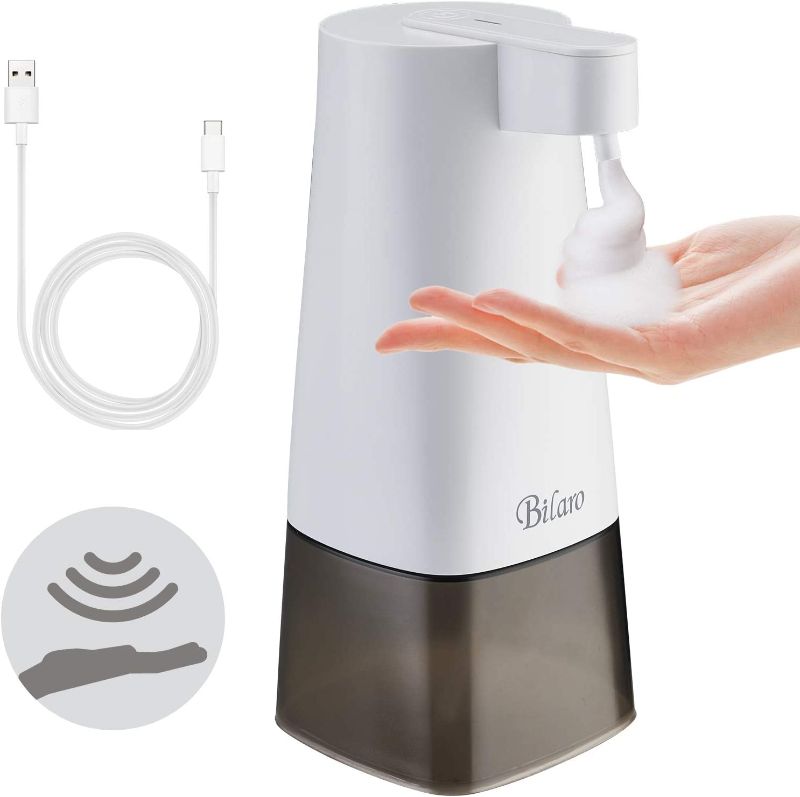 Photo 1 of Automatic Soap Dispenser, Rechargeable Touchless Foaming Soap Dispenser, Infrared Motion Sensor 2 Levels Adjustable Waterproof Hands-Free Soap Dispenser with Big Capacity 300ml / 10.2oz
