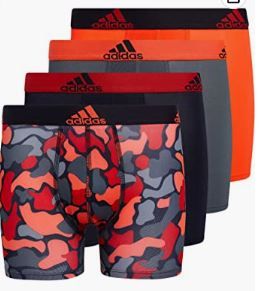 Photo 1 of adidas Kids-Boy's Performance Boxer Briefs Underwear (4-Pack) XL
