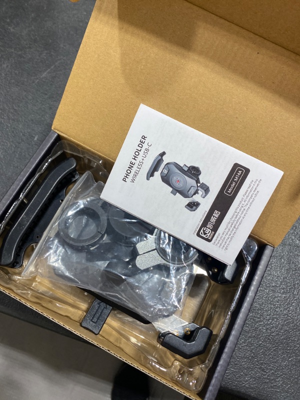 Photo 1 of Motorcycle Phone Mount, Bike Phone Holder, BRCOVAN One-Touch Automatically Lock & Quick Release Bicycle Phone Clamp, Adjustable ATV Scooter Handlebar Cell Phone Cradle Clip for 4''-7'' Cellphone
