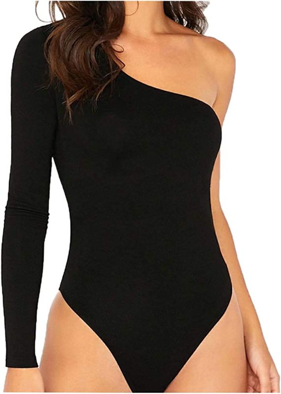 Photo 1 of Allchic Womens Sexy One Shoulder Long Sleeve Bodysuit Tops Scoop Neck Jumpsuits
SIZE SMALL