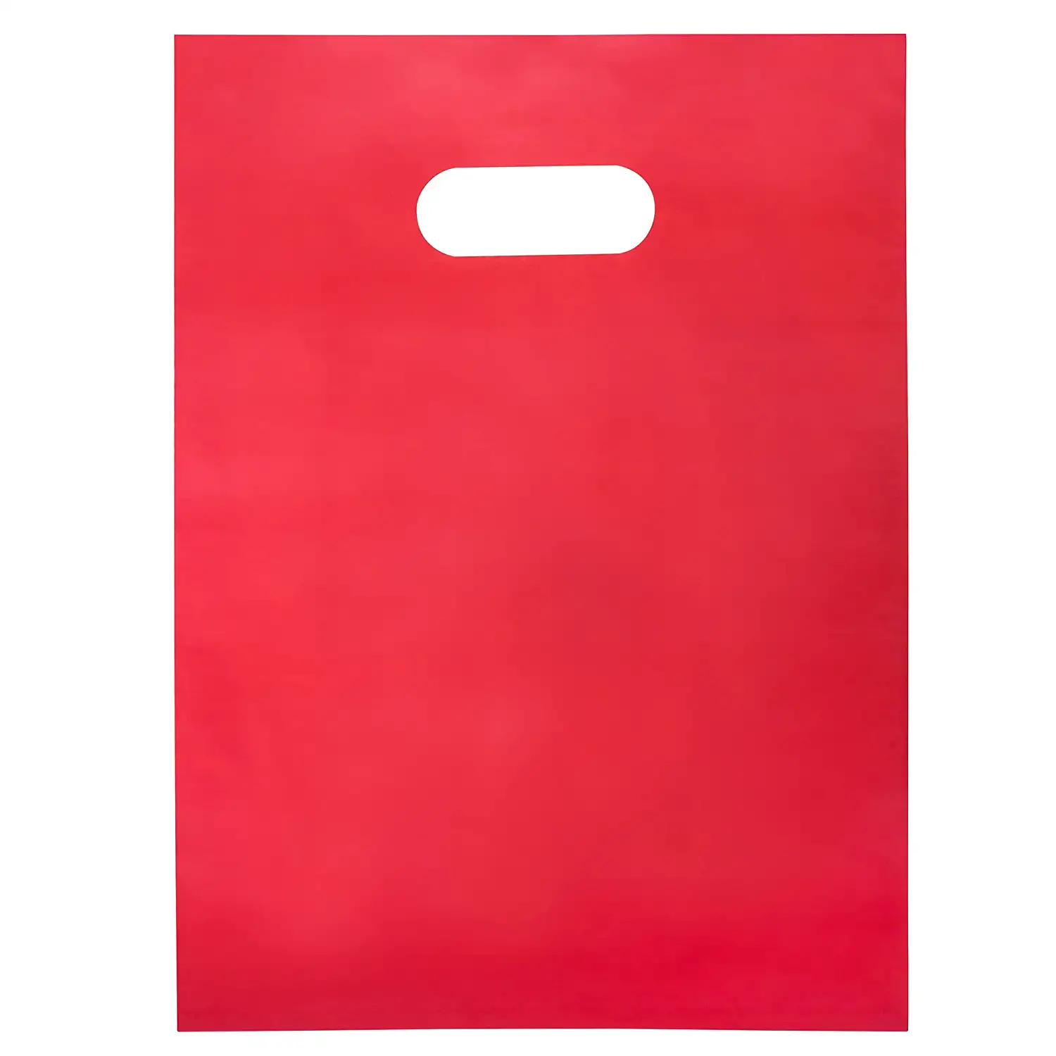 Photo 1 of 100 Red Bags for Small Business 1.5Mil 9"x12" Merchandise Bags Thick Glossy Retail Bags and Shopping Bags For Small Business with Die Cut Handles Boutique Bags and Red Plastic Bags
