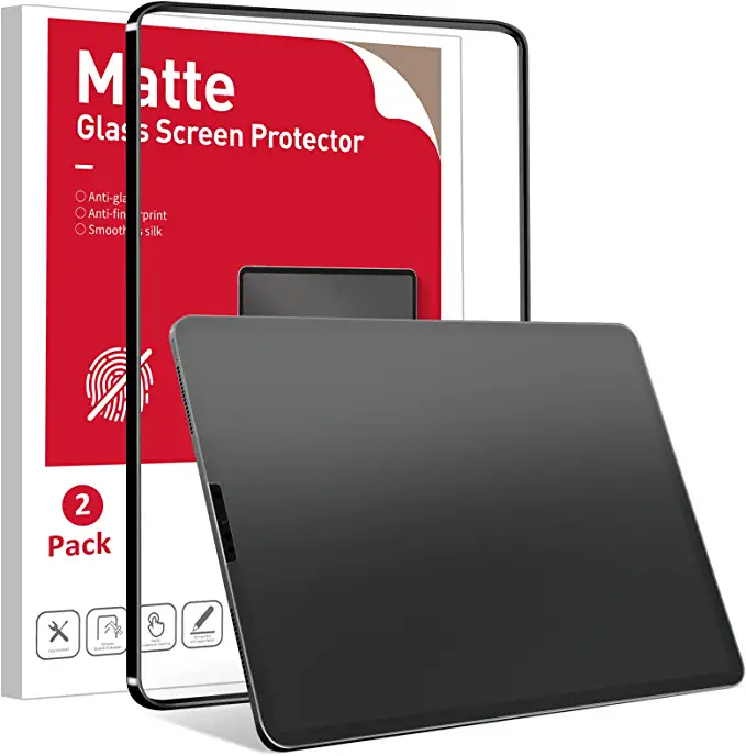 Photo 1 of ambison [2 Pack] Matte Glass Screen Protector Compatible with iPad Pro 11 2021 [Install Frame] Anti Glare&Fingerprint/Bubble Free/Touch Sensitive/No Dazzling for Drawing/Writing, iPad Pro 11 inch
