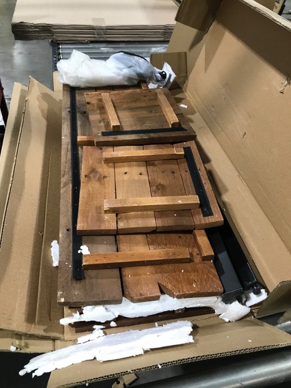 Photo 1 of Amazon Basics Recycled Wood Rectangular Garden Planter - 37” x 13” x 15”
