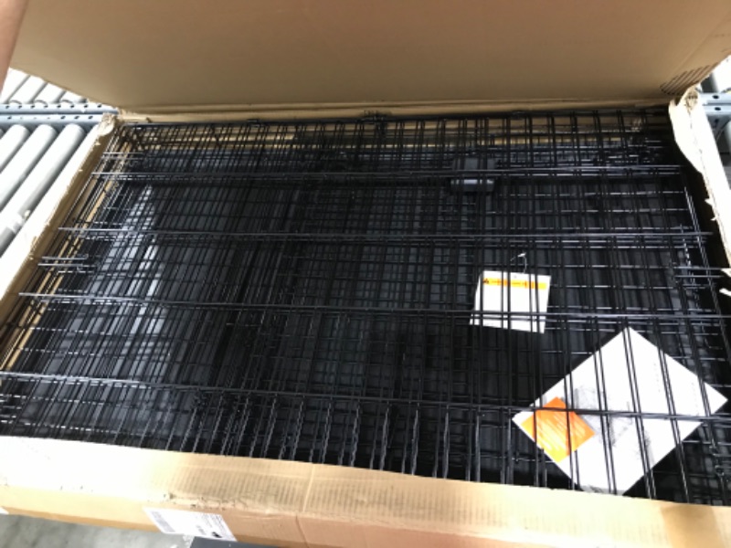 Photo 1 of Amazon Basics Foldable Metal Wire Dog Crate with Tray 42"