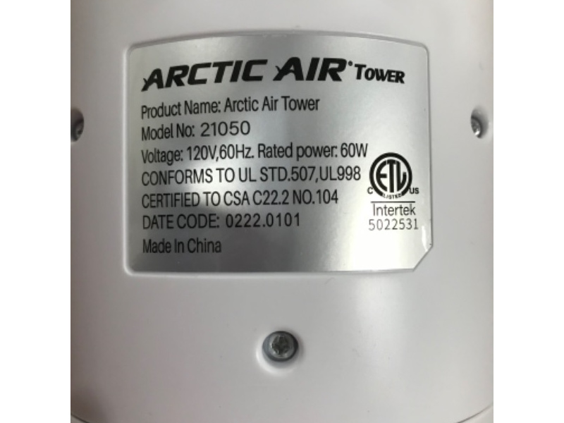 Photo 1 of Arctic Air® Tower 2.0 Oscillating Evaporative Air Cooler

