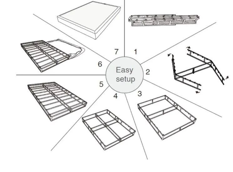 Photo 1 of Amazon Basics Smart Box Spring Bed Base, 5-Inch Mattress Foundation - King Size, Tool-Free Easy Assembly
