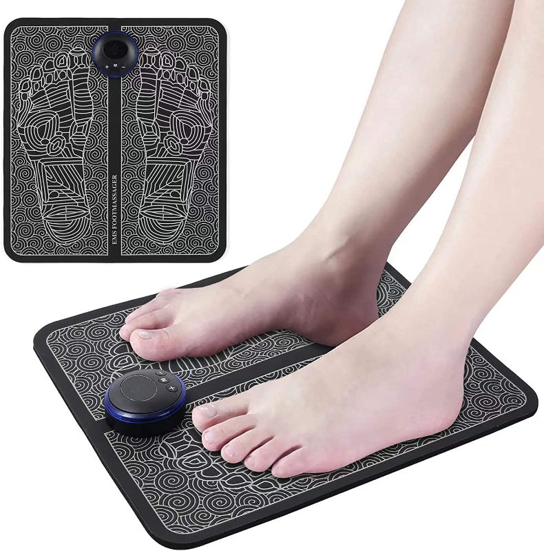 Photo 1 of Foot Massager Mat Pad Portable Electric Massage Pad Relax Feet and Legs USB for Home and Office Use
