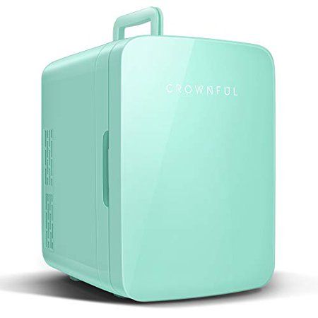 Photo 1 of CROWNFUL Mini Fridge, 10 Liter/12 Can Portable Cooler and Warmer Personal Refrigerator for Skincare, Food, Beverage, Plugs for Home Outlet & 12V Car Charger Included, ETL Listed (Green)
