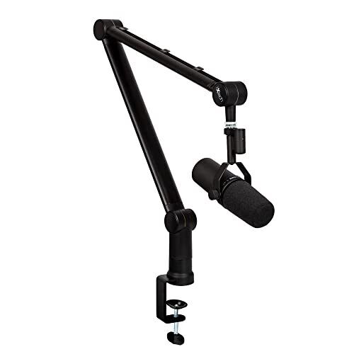 Photo 1 of IXTECH Boom Arm - Adjustable 360° Rotatable Microphone Arm - Sturdy Stainless Steel Mic Arm Desk, Table Stand - Foldable Scissor Arm - Stable Microphone Mount Arms for Radio Studio, Podcast, Gaming