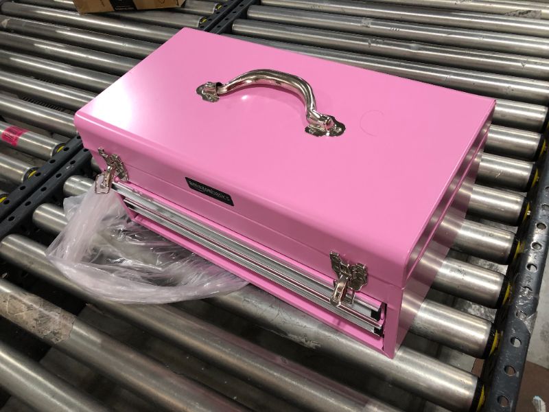 Photo 2 of Amazon Basics 2-Drawer Steel Organization Chest - Pink Powder Coated Finish
