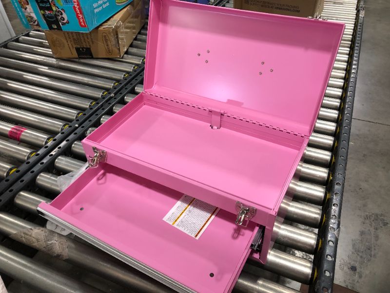 Photo 3 of Amazon Basics 2-Drawer Steel Organization Chest - Pink Powder Coated Finish
