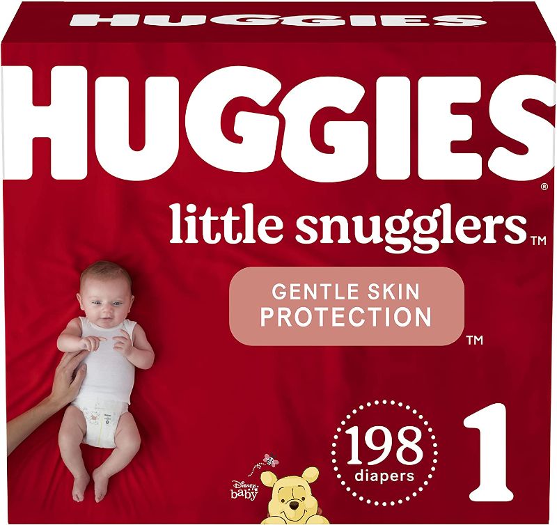 Photo 1 of Baby Diapers Size 1 (8-14 lbs), 198ct, Huggies Little Snugglers
