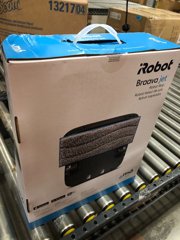 Photo 2 of iRobot Braava jet m6 (6012) Ultimate Robot Mop- Wi-Fi Connected, Precision Jet Spray, Smart Mapping, Works with Alexa, Ideal for Multiple Rooms, Recharges and Resumes, Black
