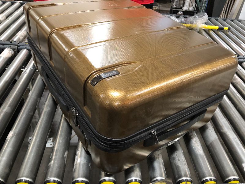 Photo 3 of 28 INCH SPINNER LUGGAGE, GOLD, WITH LOCKING ZIPPER MECHANISM