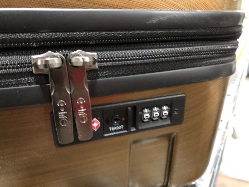 Photo 1 of 28 INCH SPINNER LUGGAGE, GOLD, WITH LOCKING ZIPPER MECHANISM