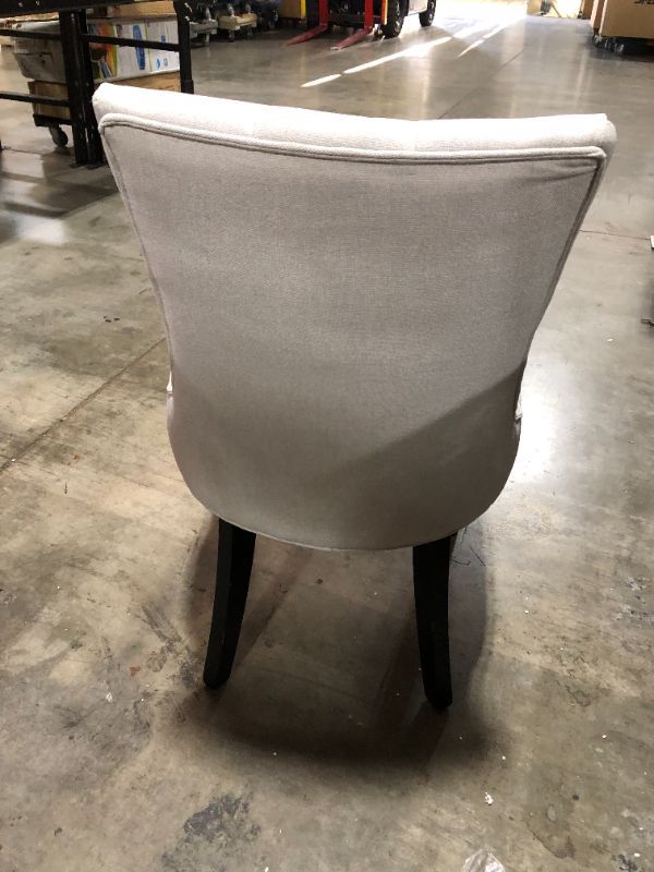 Photo 2 of 36 INCH HEIGHT GREY CLOTH DINING CHAIR
