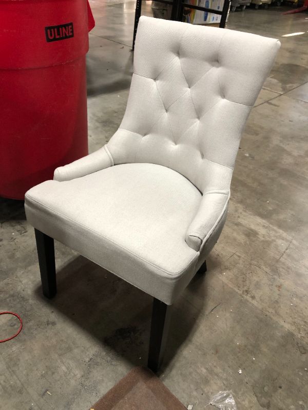 Photo 1 of 36 INCH HEIGHT GREY CLOTH DINING CHAIR
