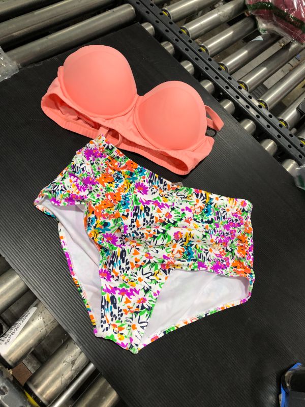 Photo 1 of Angerella Women Vintage Polka Dot High Waisted Bathing Suits Bikini Set - XL