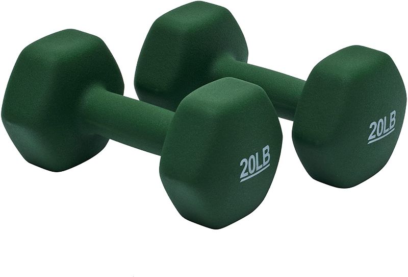 Photo 1 of AmazonBasics Neoprene Dumbbells 20 Pound, PAIR