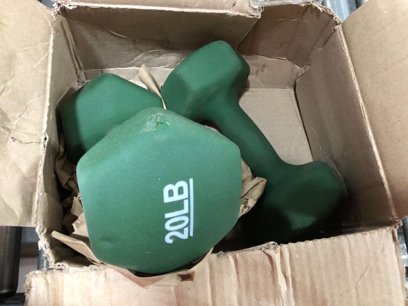 Photo 2 of AmazonBasics Neoprene Dumbbells 20 Pound, PAIR