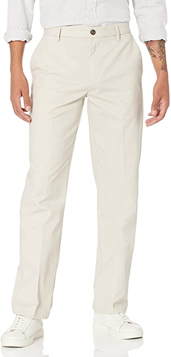 Photo 1 of Amazon Essentials Men's Classic-fit Wrinkle-Resistant Flat-Front Chino Pant 35W X 30L
