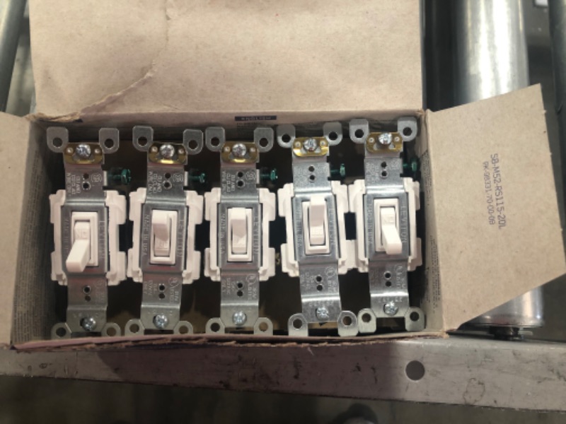 Photo 1 of Leviton 15 Amp Preferred Switch, White (10-Pack)
