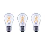 Photo 1 of 40-Watt Equivalent A15 Dimmable Clear Glass Decorative Filament Vintage LED Light Bulb Soft White (3-Pack)