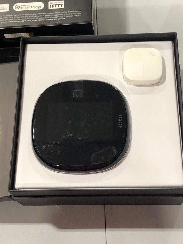 Photo 1 of ecobee 4 Smart Wi-Fi Thermostat - Black