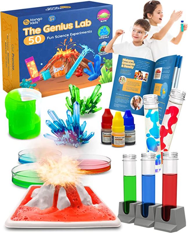 Photo 1 of Kango Kids Science Kit - Chemistry Set with 50 Science Experiments for Kids 5-12 Including Crystal Growing & Volcano Science Kit - STEM Kits, Science Kits for Kids & Science Toys for Kids 8-12
