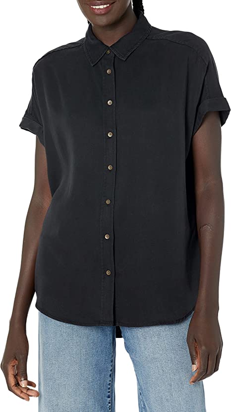 Photo 1 of Amazon Brand - Daily Ritual Women's Tencel Relaxed-Fit Short-Sleeve Shirt (Size XL) 
